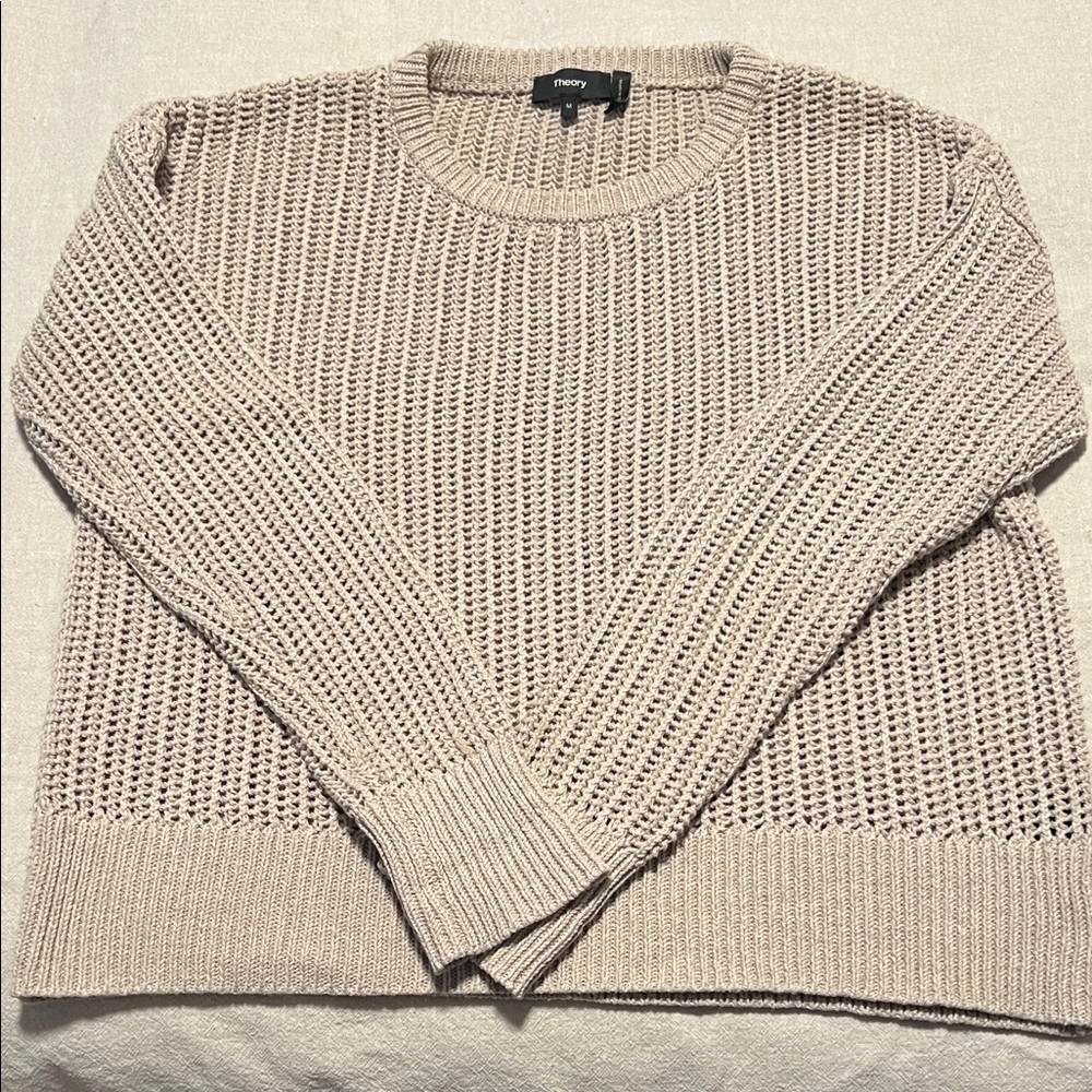 Theory Women's Beige Knit Sweater